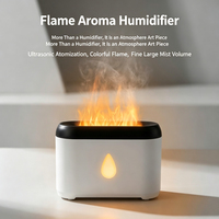 Diffuseur d'arômes à flamme colorée 200 ml, humidificateur amélioré à 7 couleurs de flamme, diffuseur d'huiles essentielles silencieux pour la maison, le bureau, le yoga