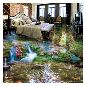 Adesivi 3D in PVC con Effetto Fiumi e Cascate per Pavimenti in Vinile - Antiscivolo, Impermeabili, Autoadesivi per Design d'Interni del <span class=keywords><strong>Soggiorno</strong></span> - Product Image 1
