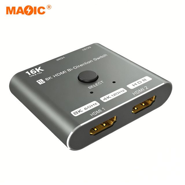 16K  2 in 1 Out 8K 240HZ Computers Bidirectional HDMI Switcher for High Definition Monitors