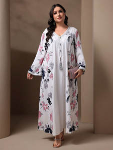 KYP1246 Cross Border elegante abito da banchetto in poliestere con perline taglie forti da donna per musulmani del Medio <span class=keywords><strong>Oriente</strong></span> per la stagione autunnale - Product Image 6