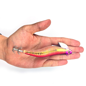 2026 GAMA Venta al por mayor Jig de calamar <span class=keywords><strong>Yo</strong></span>-<span class=keywords><strong>zuri</strong></span> con anzuelo, señuelo artificial duro de camarón de madera para pesca, señuelo <span class=keywords><strong>EGI</strong></span> para calamar - Product Image 4