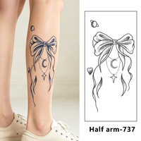 Tatouage temporaire personnalisé imperméable à l'eau, encre semi-permanente, motif toile d'araignée, autocollant de tatouage temporaire longue durée 7-15 jours, art sombre, tatouages corporels