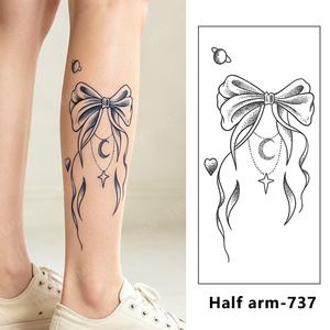 Tatuaje Temporal Personalizado Impermeable Semipermanente con Tinta de Jugo, Diseño de Telaraña, Larga Duración de 7-15 Días, Arte Oscuro, <span class=keywords><strong>Tatuajes</strong></span> Corporales - Product Image 2