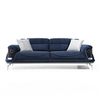 Canapés YSS, meubles de chambre à coucher, meubles en tissu, design moderne de luxe haut de gamme, microfibre, design italien, grand bleu, métal, bois