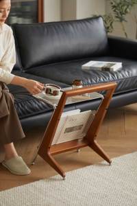 Muu hiện đại kết thúc bảng cho phòng khách Bàn cà phê thủy tinh nhỏ với bàn trà bằng gỗ có thể tháo rời rắn gỗ phong cách - Product Image 3