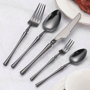 Luxury 304 SUS Stainless Steel Flatware Set Wedding Style Silverware with Modern Design Includes Spoons Fork Knife - Product Image 6