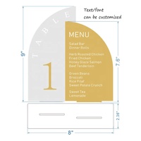Marque-places en acrylique de haute qualité, écologiques et durables, bicolores, pour tables de mariage.