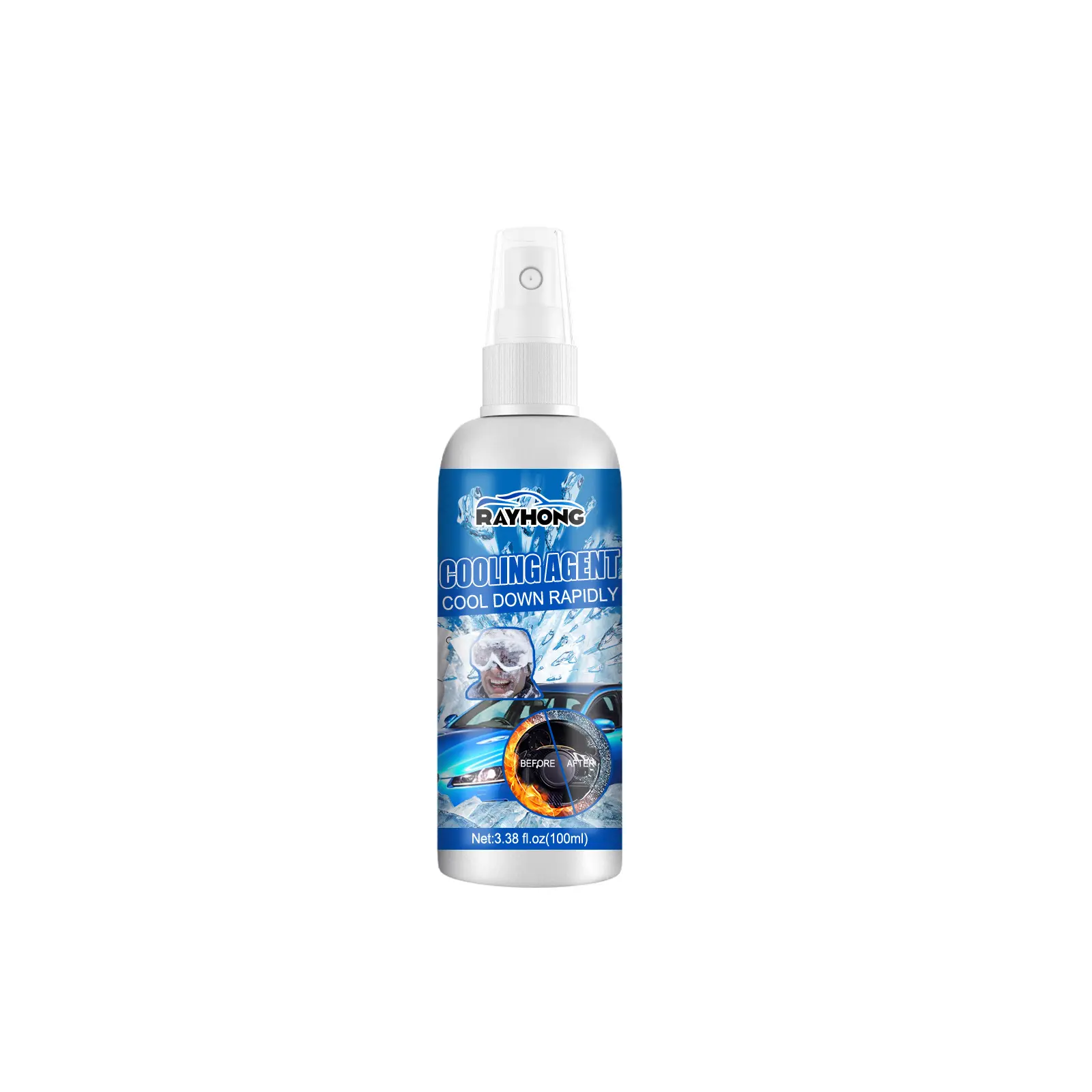 Spray antigelo per Auto con logo personalizzato Spray freddo per azoto liquido per Kit di rimozione della temperatura per Auto sportiva Spray liquido per il raffreddamento dell'auto