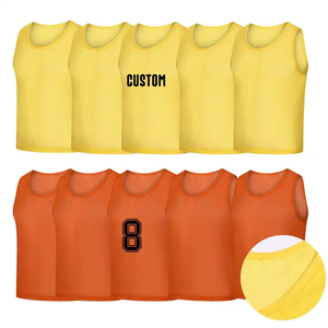 เสื้อกีฬาสำหรับทีมฟุตบอลบาสเก็ตบอลเสื้อกันเปื้อนระบายอากาศเสื้อตาข่ายสำหรับผู้ใหญ่ - Product Image 2