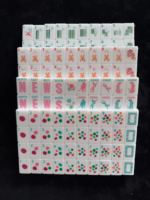 Jeu de Mahjong américain en acrylique blanc, 160 tuiles, motif floral Gecko Joker, logo personnalisé, taille personnalisée, cadeau pour les fêtes