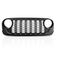 Grille avant Wind Winner 2024 améliorée en ABS noir mat pour Jeep Wrangler JK 2007-2017, mise à niveau vers la grille avant JL 2024