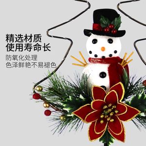 <b>Solar</b> Led Christmas Tree Snowman <b>Ground</b> <b>Light</b> Outdoor Garden Decoration With <b>Solar</b> Panel Easy Installation - Product Image 2