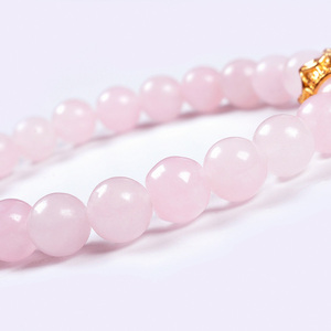 F118, 2 uds., Cuarzo Rosa, piedra volcánica de lava, San Valentín, amistad para chico <span class=keywords><strong>y</strong></span> chica, brazalete de pareja para hombre - Product Image 3