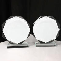 Trophées et Plaques en Cristal Personnalisables – Trophée Octogonal Vierge en Cristal pour Sublimation