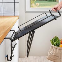 Faltbares Schranktür-Organizer-Regal & Arbeitsplatten-Erweiterung Metall-Aufbewahrungsregal und Arbeitsplatten-Erweiterung Platzsparende Küchenlösung