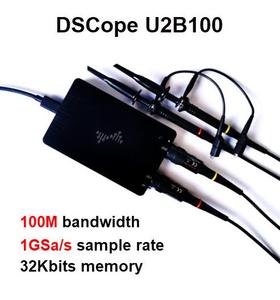 ออสซิลโลสโคปแบบพกพา DSCope U2B100 ใช้พอร์ต USB ความถี่ 100MHz อัตราการสุ่มตัวอย่าง 1GSa/s ช่องสัญญาณคู่ - Product Image 5