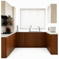Meubles de cuisine modernes de luxe en bois massif, armoires de cuisine sur mesure en bois massif pour rangement domestique