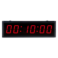 ZX Jam Dinding Digital Sekolah 2.3 Inci 6 Digit LED dengan Remote Kontrol Nirkabel IR, Tampilan Waktu 12h / 24h, Timer Olahraga Gym