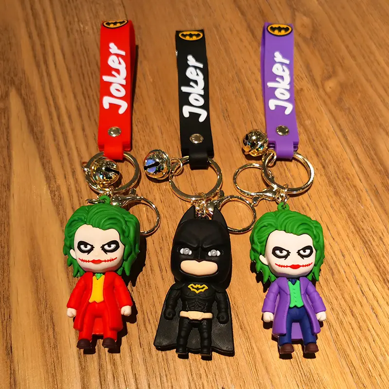 Neue Super Hero Serie Die Dark Knight Joker Schlüssel anhänger Kreative Gotham Clown Auto Schlüssel anhänger Schult asche Anhänger Großhandel