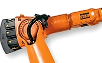 Robot industriel KUKA KR500 L420-3 F à 6 axes, charge utile de 500 kg, portée de 3076 mm pour la manutention et la palettisation