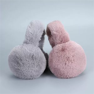 イヤーマフ冬用暖かい毛皮かわいい耳保護無地 - Product Image 4