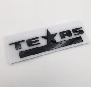 TEXAS Rear Tail Fender Chrome Car Side Logo Sticker Nameplate Parts Car Decal Car Emblem Badge