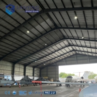 Hangar Moderno de Acero para Aviones, Gran Instalación de Almacenamiento y Mantenimiento de Aviación, Edificios Metálicos Prefabricados de Techo Alto