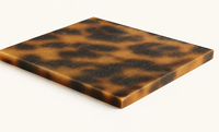 Plaque en écaille de tortue, 19,6 x 8 pouces, 2,5 mm d'épaisseur, acétate de cellulose vierge, découpe laser, panneaux en plastique double face