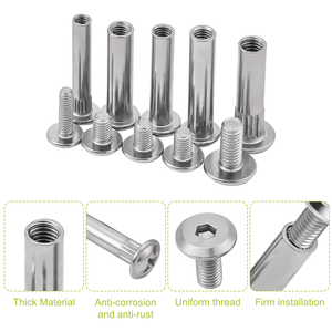 Wholesale ISO Metric Stainless Steel M6 Female and Male Hexagon Head Nuts and <strong>Bolts</strong> for Furniture Assembly Screw Fasteners - Product Image 4