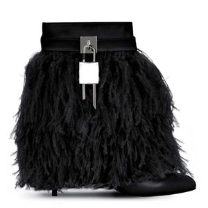 Fringes Stiletto Women High Thin Heels Short Booties Girl's Pointed Toe Ankle <b>Boots</b> Metal Shark Lock Shoes - Product Image 6