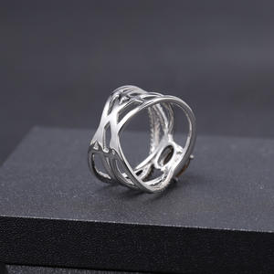 En stock, bague vintage en argent 925 incrustée de cristal de thé, pierre précieuse, pour femme, mariage, haute élégance, vente directe d'usine - Product Image 4