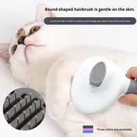 Peigne démêlant pour chiens et chats à un bouton, brosse de toilettage pour animaux de compagnie, nettoyage et brossage des poils, pas cher