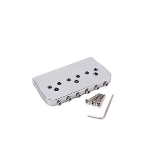 Pont de selle rigide à 6 cordes, pont fixe à travers le corps de corde chromé pour remplacement de guitares de style <span class=keywords><strong>Strat</strong></span> Tele - Product Image 6