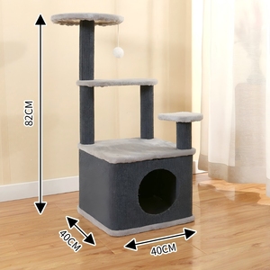 Menara Pohon Kucing Premium dengan Kandang Tempat Persembunyian & Tempat Tidur Kapsul Transparan, Tiang Garuk Bertingkat untuk Hewan Peliharaan Dalam Ruangan - Product Image 1