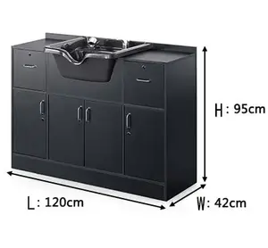 Armoire à shampooing rétro minimaliste, appareil de coiffure, serviette de <span class=keywords><strong>salon</strong></span>, double ouverture, rangement, armoire à shampooing SC001 - Product Image 5