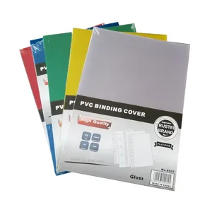 Bright Office High Quality A3 A4 Clear PVC Binding Cover Colorful PVC Book Cover Embossed Paper Professional Manufacturer