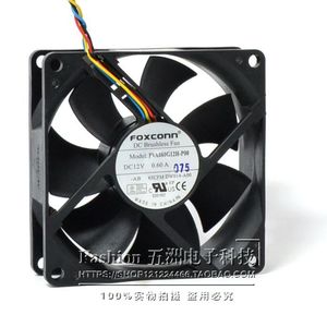 Foxconn 80mm <b>Computer</b> <b>Case</b> Fan 80x80x25mm Dual Ball Bearing 12V PWM Speed Control High Airflow Cooling - Product Image 2