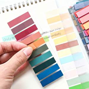 แถบกาวใส PET หลายสีแบบยาว เขียนได้ ใช้เป็นแท็บอินเด็กซ์ ตัวแบ่งหน้า สำหรับหนังสือ แฟ้มเอกสาร อุปกรณ์สำนักงานและโรงเรียน - Product Image 3