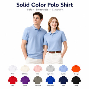 Polo de Seda Helada con Logotipo Personalizado, 190 g/m², Elástico, Transpirable, Uniforme Corporativo, Tallas Grandes S-6XL, Camiseta Polo de Golf - Product Image 1