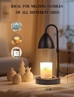 Lampe chauffe-bougie avec minuterie et variateur d'intensité, décoration d'intérieur pour cadeaux d'anniversaire | Chauffe-cire réglable en hauteur pour bougies en pot, pour la maison