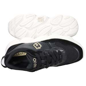 รองเท้าผ้าใบ Liu-Jo Donna รุ่น Steffy 01 Panna ทรง Chunky สีดำ พื้นสีขาว - Product Image 6