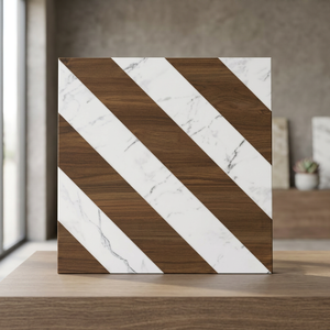 Carreaux de sol en céramique numérique vert 40x40cm, motif bois, porcelaine émaillée vitrifiée pour intérieur de salle de bain - Product Image 4