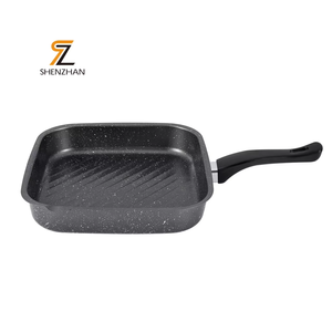 Modern Non-Stick Carbon Steel Skillet with Glass Cover Eco-Friendly <strong>Square</strong> <strong>Frying</strong> <strong>Pan</strong> for Breakfast Cooking - Product Image 1