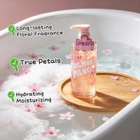 Gel Douche Hydratant et Rafraîchissant Écologique Parfumé Personnalisé aux Pétales de Fleur de Cerisier Moussant Doux