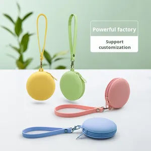 Porte-monnaie en silicone personnalisable, mini sac pour écouteurs, petit portefeuille portable à fermeture éclair, style dessin animé, pour enfants - Product Image 2