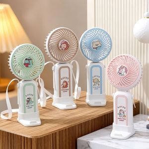 Portable Neck <b>Fan</b> With <b>Stand</b> Usb Rechargeable 2W Dc Motor Button Control For Outdoor Use - Product Image 3