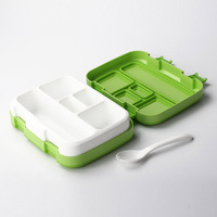 Ensemble de boîtes à bento portables mignonnes et simples avec sac isotherme pour enfants et étudiants – Contenant alimentaire durable, anti-fuite, anti-odeur et écologique