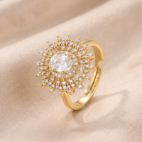 Bague OUGEPHELI VVS1 GRA en Moissanite Ovale, Testée au Diamant, en Argent S925, Motif Étoile et Tournesol, Collection Cluster