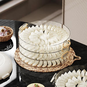 Organizador <span class=keywords><strong>de</strong></span> 3 Niveles para Almacenar Dumplings, Galletas, Wontons, Donuts, Contenedor para Refrigerador, Contenedor para Carne Fría, Contenedor para Tocino - Product Image 2