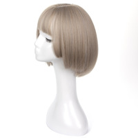 Perruque Courte Transparente Droite en Dentelle pour Femmes, Vente en Gros, Prix Abordable, Perruque Courte Quotidienne pour Femmes, Perruque Bob Grise Populaire pour Grand-Mère